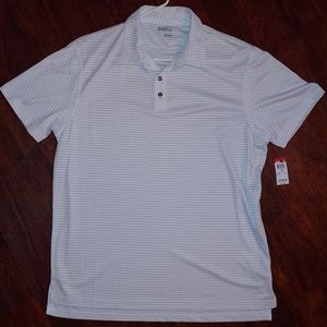 Men's Striped Short Sleeve Polo Shirt NWT